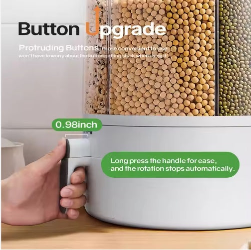 360° Rotating Cereal Dispenser — Pantry Organization Made Easy