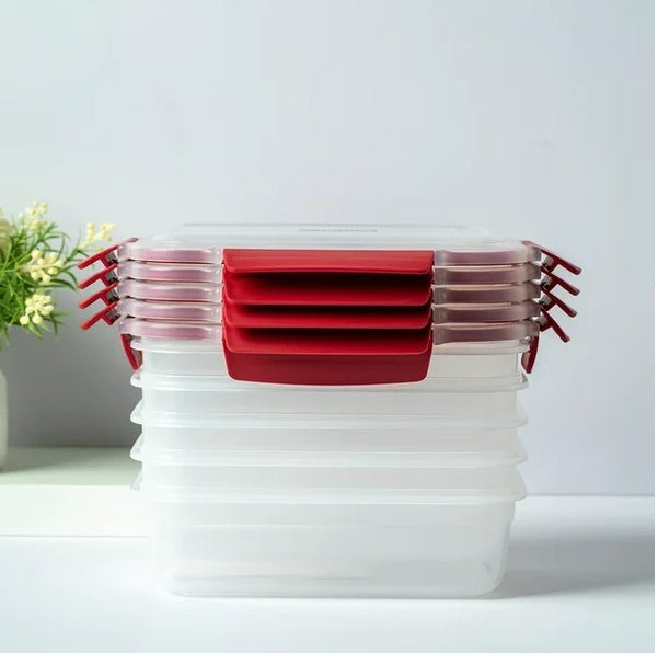 Airtight Food Storage Containers x 5 — Fresh Food, Zero Mess